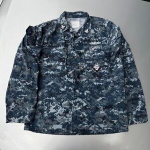 U.S. Navy blue digital camo military jacket USMC dont tread on me